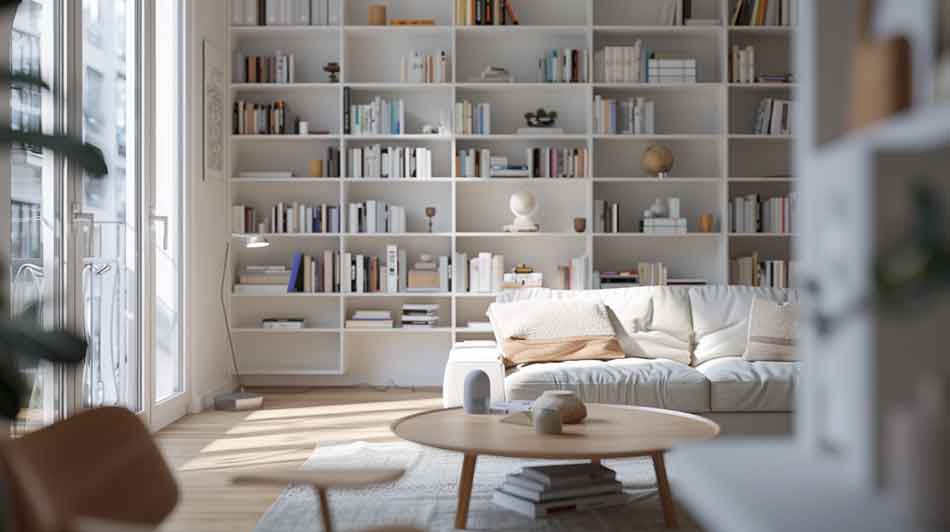 White bookshelf