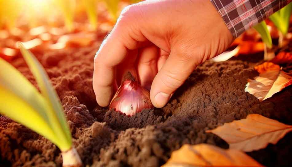 Planting a single Tulip Bulb