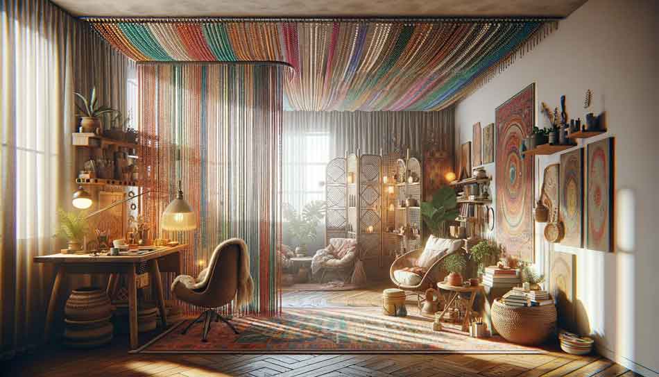 Boho Home Decor beaded curtains