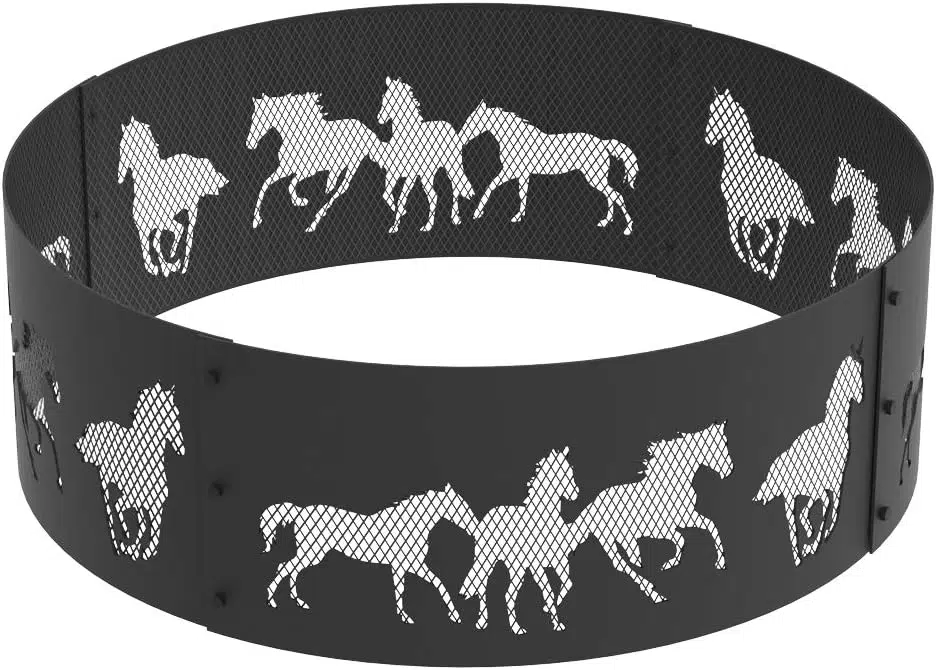 Horse design Fire Pit Ring