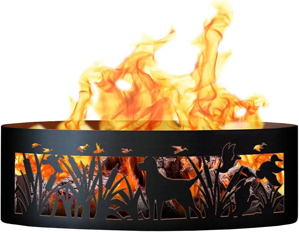Hunting Dog Fire Pit Ring