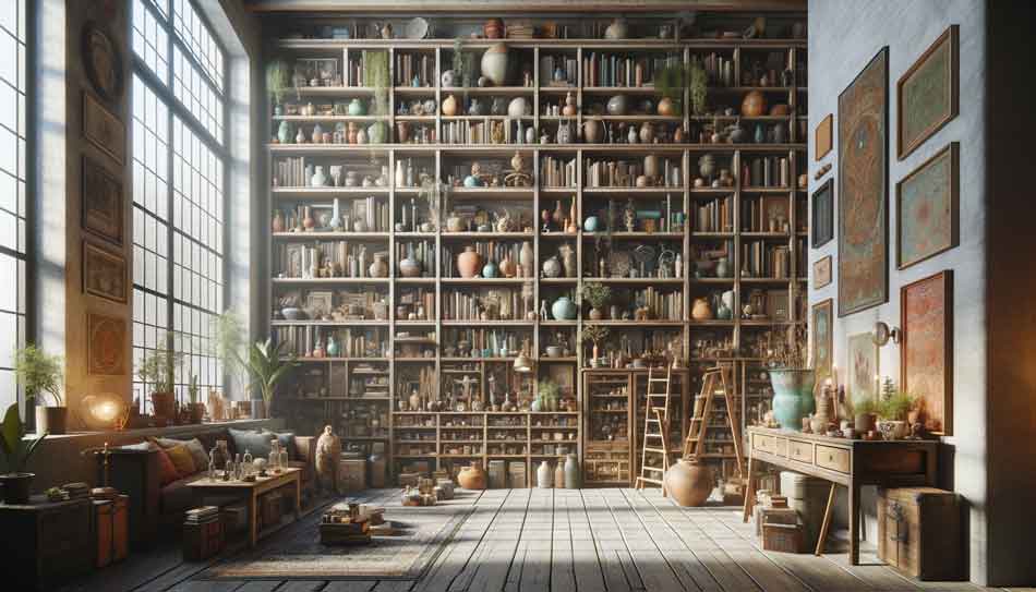 Boho Home Decor Eclectic bookshelves