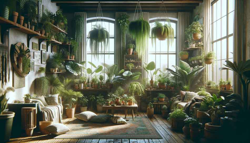 Boho Home Decor Plants and greenery