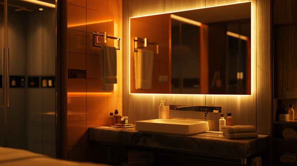LED-Lit Bathroom Mirror