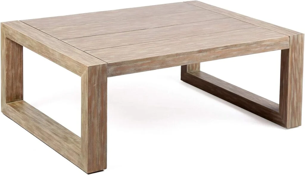 Minimalist teak coffee table