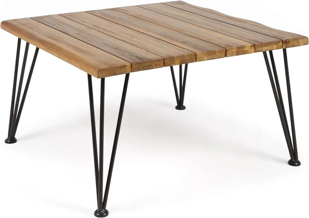 Square rustic coffee table