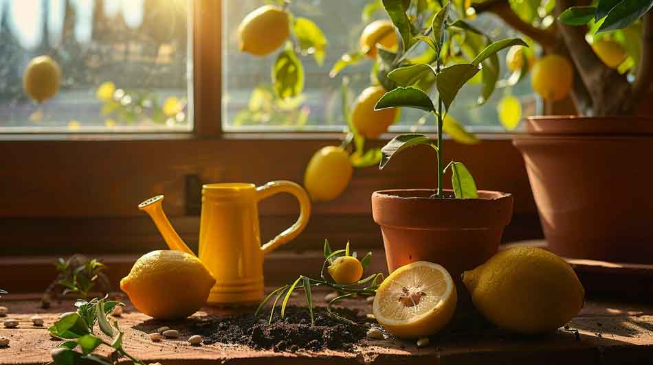planting lemon tree in pot