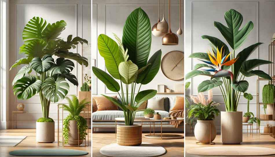 Top large leaf house plants of 2024
