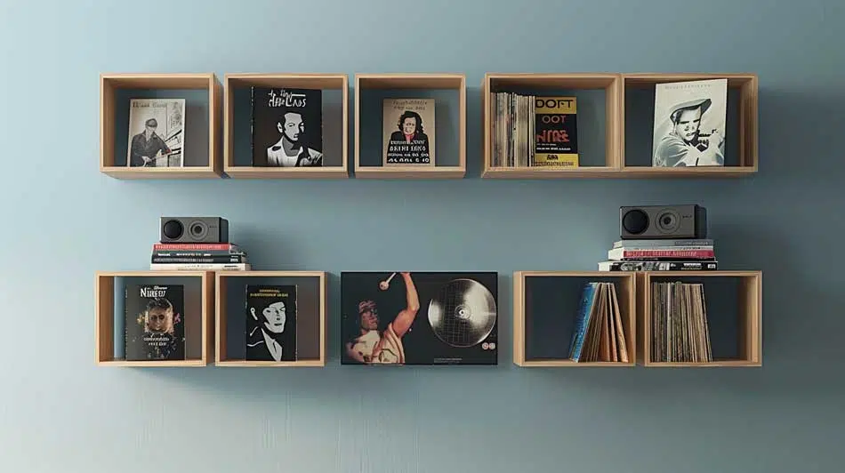 wall mountedvinyl record storage