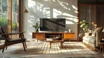 Tv sitting room with modern furniture